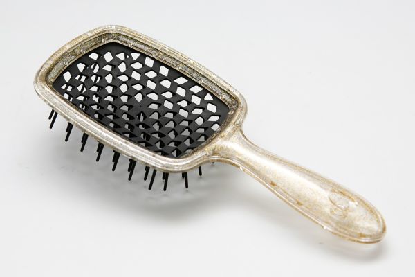 Щітка для волосся Superbrush Plus HolloW Comb Еліт фольгована з блискітками з чорним.