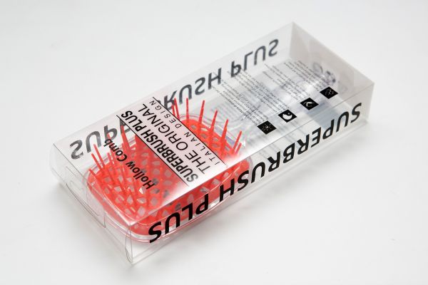 Щітка для волосся Superbrush Plus HolloW Comb прозорий з помаранчевим.