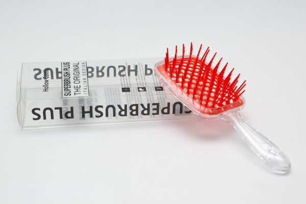 Щітка для волосся Superbrush Plus HolloW Comb прозорий з помаранчевим.