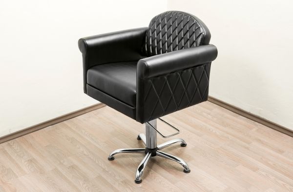 Парикмахерское кресло Mebel Studio ART DECO Люкс гидравлика, пятилучье хром.